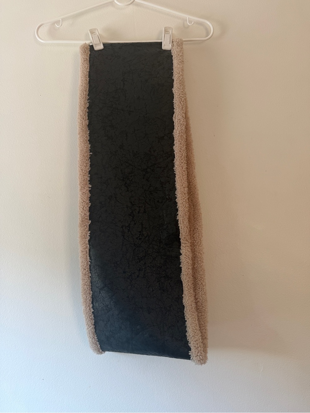 Cowl soft scarf faux leather